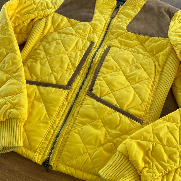 Ralph Lauren Equestrian Quilted Sport Jacket Bright Yellow - Picture 10 of 16